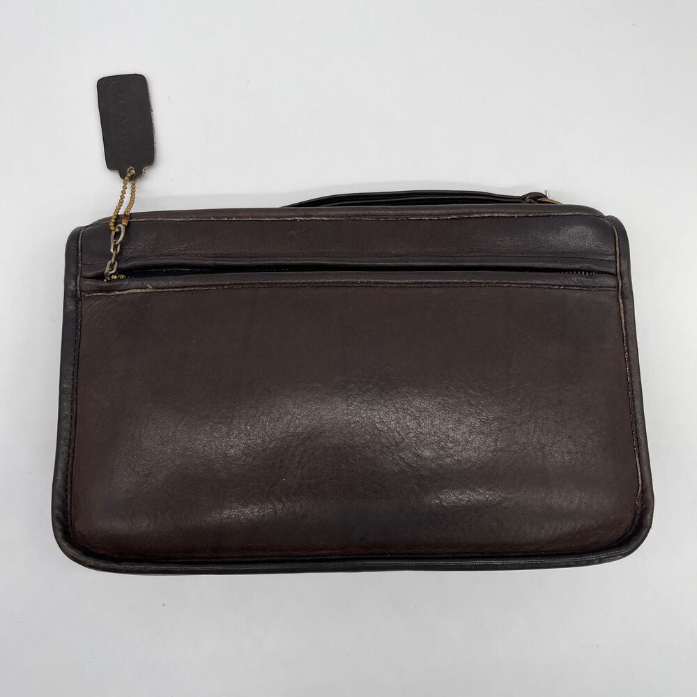 Vintage Coach NYC Standard Clutch 5140 Mocha 1980s - Picture 2 of 10